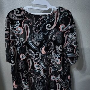 Tafford Black and Pink Paisley Blouse